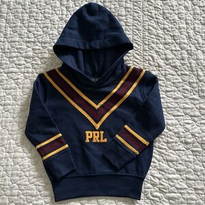 Polo Ralph Lauren Little kids Cricket Stripe Fleece Hoodie Toddlers 3T unisex